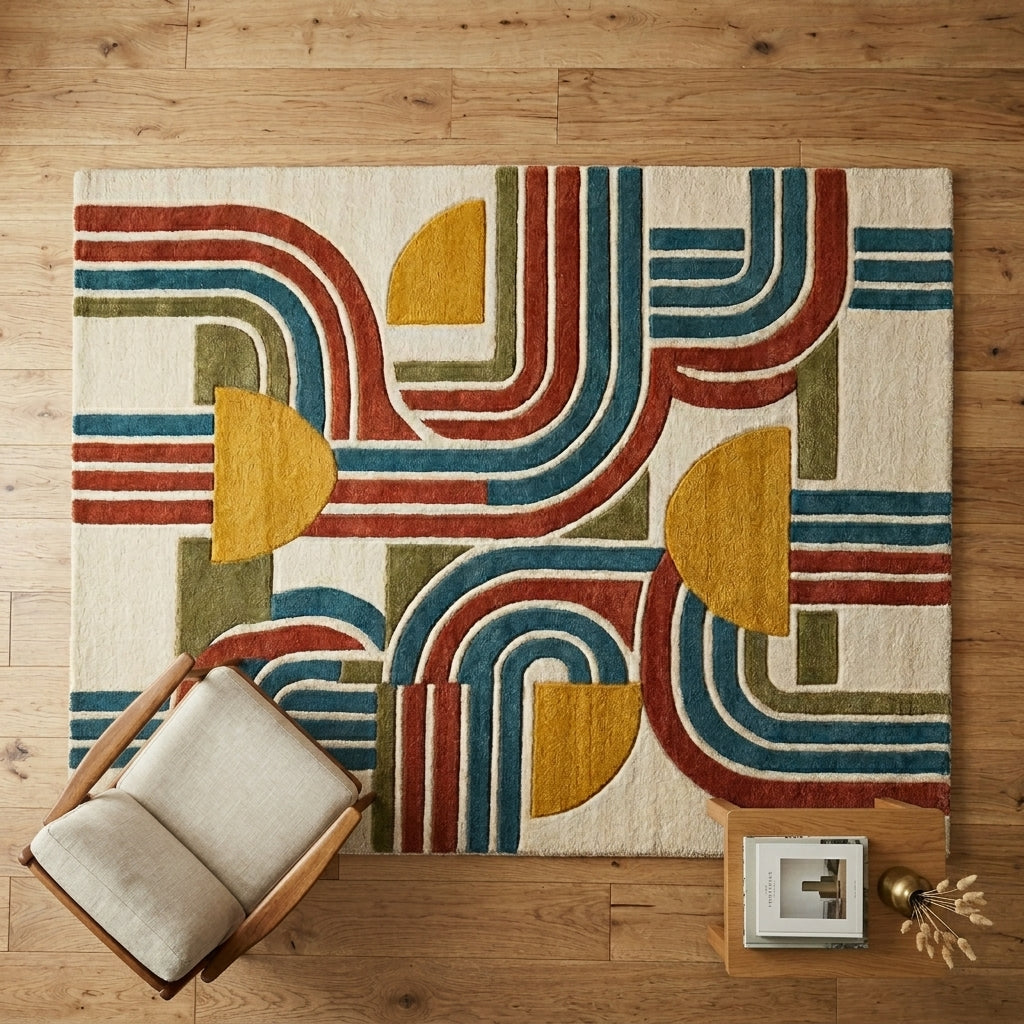 Arcadia Deep — Terracotta & Teal Layered Arch — Hero / room / overview