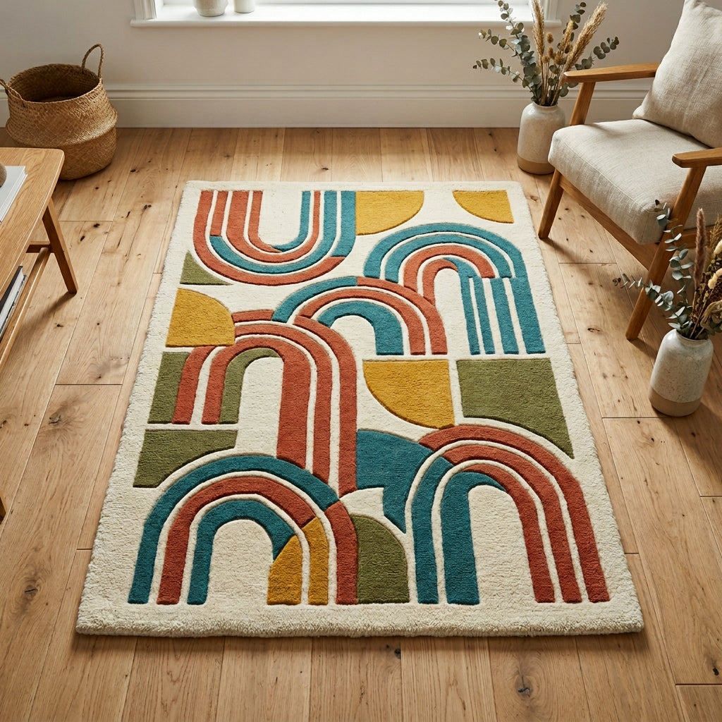 Arcadia Deep — Terracotta & Teal Layered Arch — Hero / room / overview