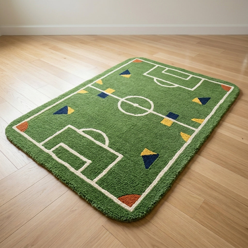Mini Playfield — Kids' Sport Rug — Hero / room / overview