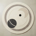 Monochrome Orbit — Round Rug — Hero / room / overview
