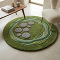 Moss Pool — Round Pebble Rug — Hero / room / overview