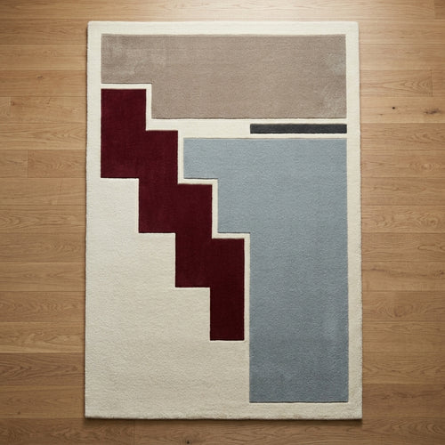 Burgundy Mist — Stepped Rug — Hero / room / overview