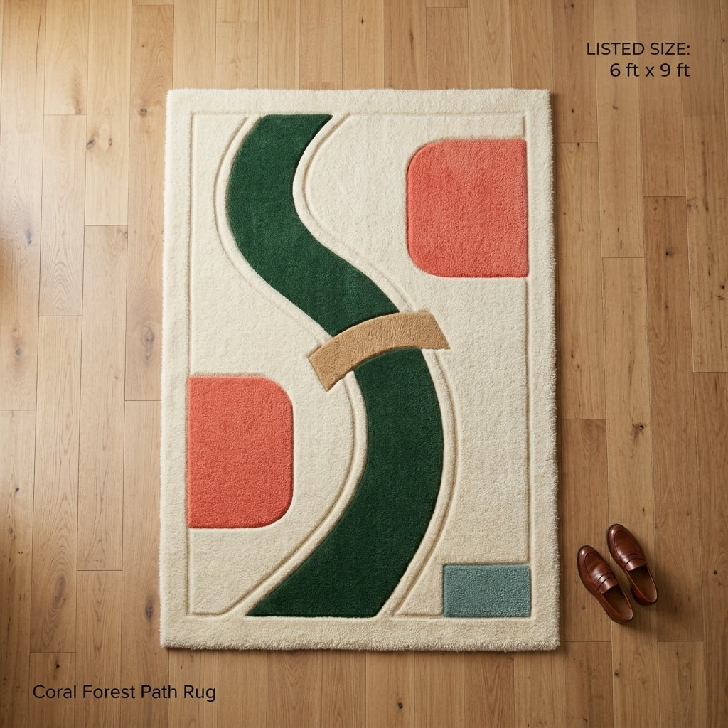 Coral Forest — Path Rug — Hero / room / overview