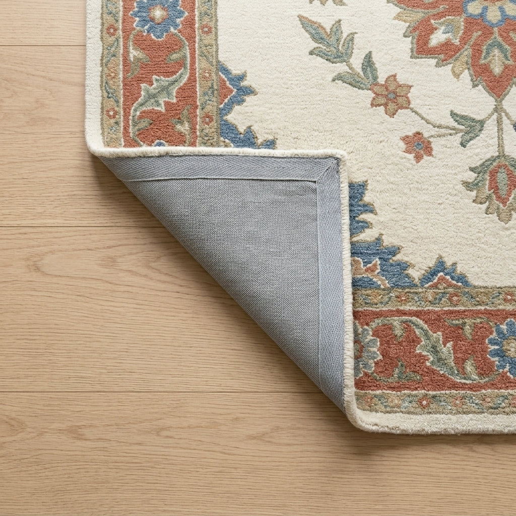 Muted Oushak — Modern Revival Rug — Backing detail