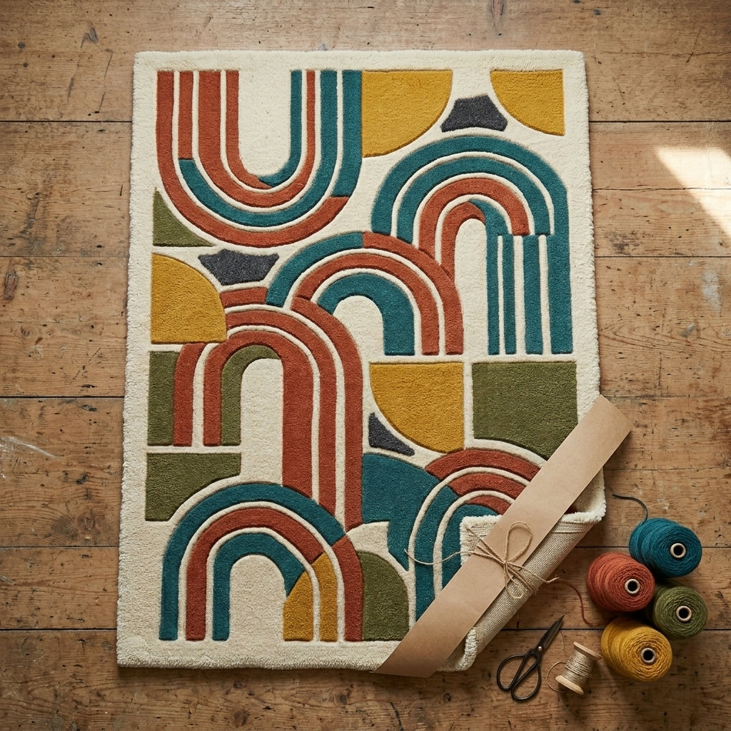 Arcadia Deep — Terracotta & Teal Layered Arch — Hero / room / overview