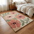 Blush Field — Floral Relief Rug — Hero / room / overview