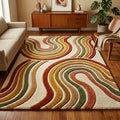 Retro Canyon — Contour Waves Rug — Hero / room / overview