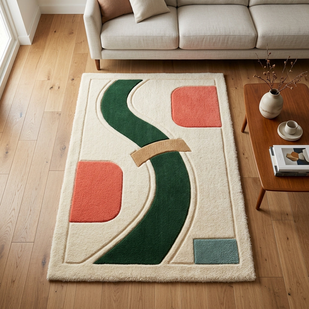 Coral Forest — Path Rug — Hero / room / overview