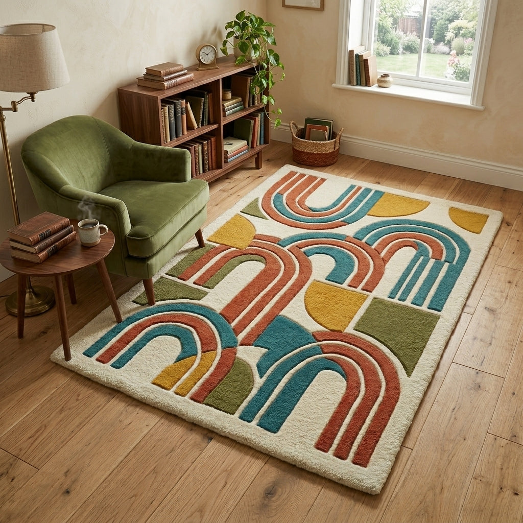 Arcadia Deep — Terracotta & Teal Layered Arch — Hero / room / overview
