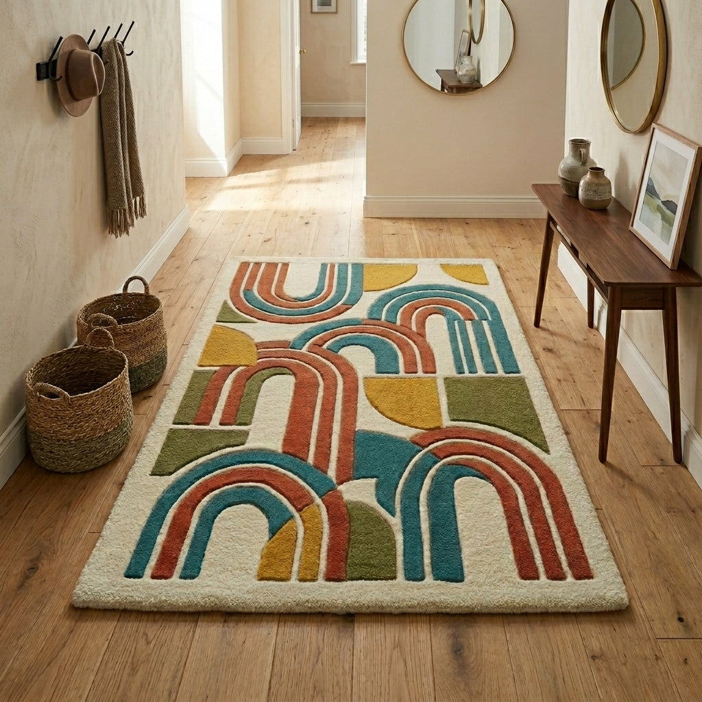 Arcadia Deep — Terracotta & Teal Layered Arch — Hero / room / overview