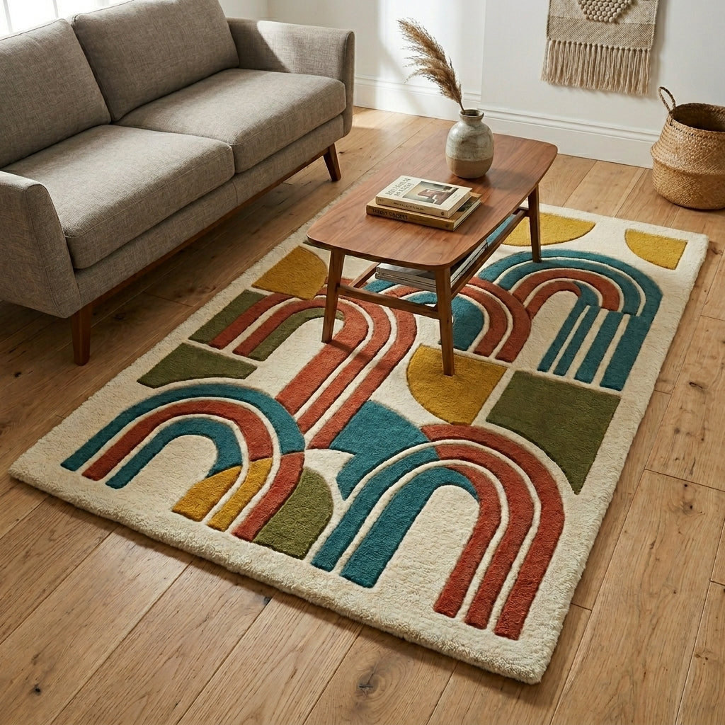 Arcadia Deep — Terracotta & Teal Layered Arch — Hero / room / overview