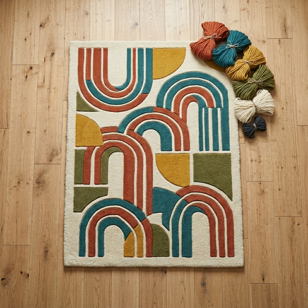 Arcadia Deep — Terracotta & Teal Layered Arch — Hero / room / overview